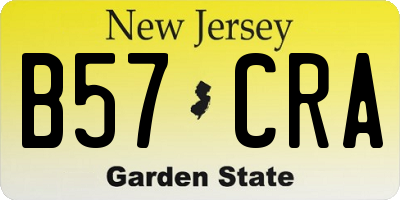 NJ license plate B57CRA