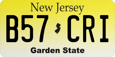 NJ license plate B57CRI