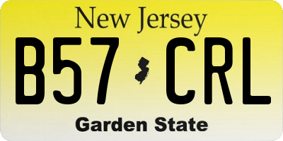 NJ license plate B57CRL
