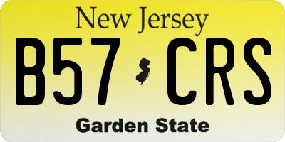 NJ license plate B57CRS