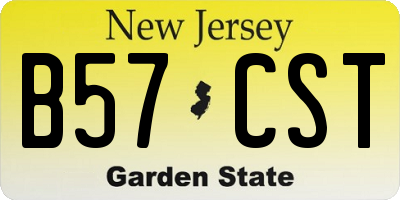 NJ license plate B57CST