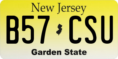 NJ license plate B57CSU