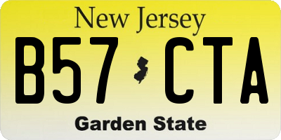 NJ license plate B57CTA