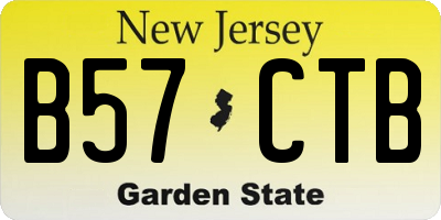 NJ license plate B57CTB