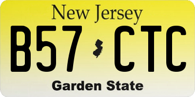 NJ license plate B57CTC