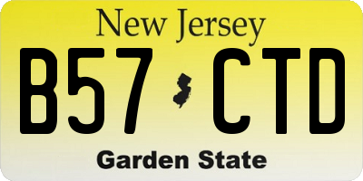 NJ license plate B57CTD