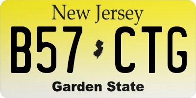 NJ license plate B57CTG