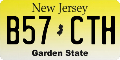 NJ license plate B57CTH