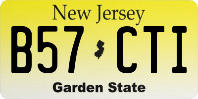 NJ license plate B57CTI