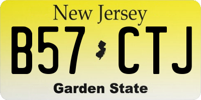 NJ license plate B57CTJ