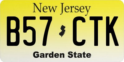 NJ license plate B57CTK