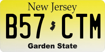 NJ license plate B57CTM