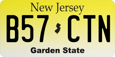 NJ license plate B57CTN