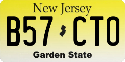 NJ license plate B57CTO