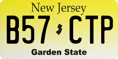 NJ license plate B57CTP