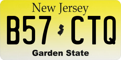 NJ license plate B57CTQ