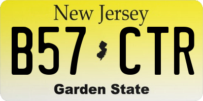 NJ license plate B57CTR