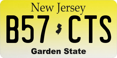 NJ license plate B57CTS