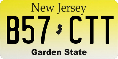 NJ license plate B57CTT