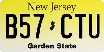 NJ license plate B57CTU