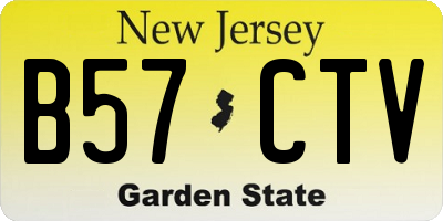 NJ license plate B57CTV