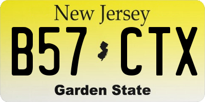 NJ license plate B57CTX