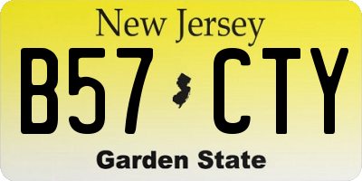 NJ license plate B57CTY