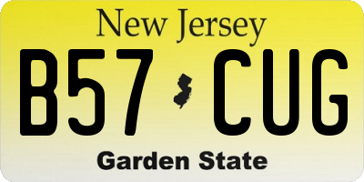 NJ license plate B57CUG