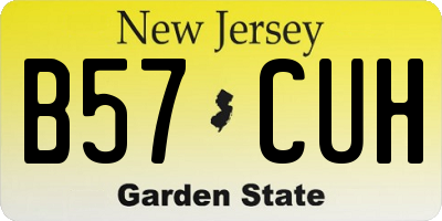 NJ license plate B57CUH