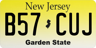 NJ license plate B57CUJ