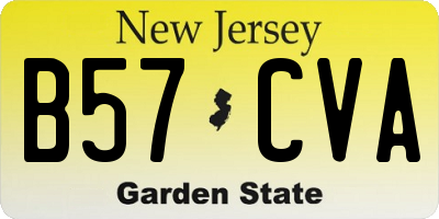 NJ license plate B57CVA