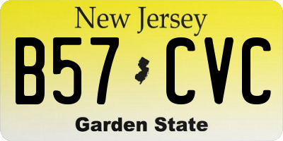 NJ license plate B57CVC