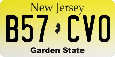 NJ license plate B57CVO