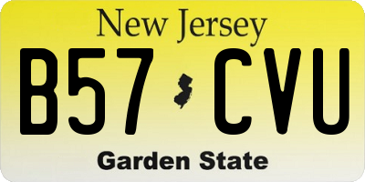 NJ license plate B57CVU