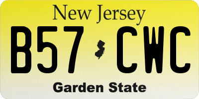 NJ license plate B57CWC