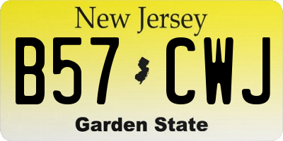 NJ license plate B57CWJ