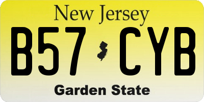 NJ license plate B57CYB