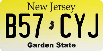 NJ license plate B57CYJ