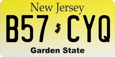 NJ license plate B57CYQ
