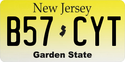 NJ license plate B57CYT