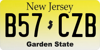 NJ license plate B57CZB