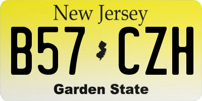 NJ license plate B57CZH