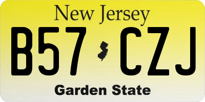NJ license plate B57CZJ