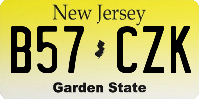 NJ license plate B57CZK