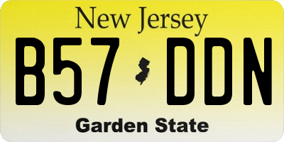 NJ license plate B57DDN