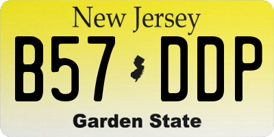 NJ license plate B57DDP