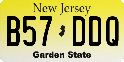NJ license plate B57DDQ