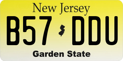 NJ license plate B57DDU