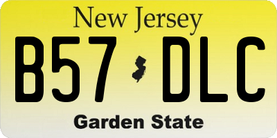 NJ license plate B57DLC
