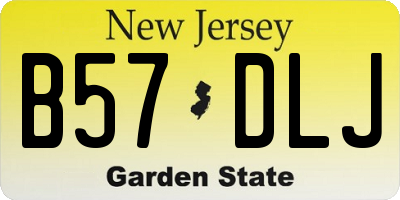NJ license plate B57DLJ